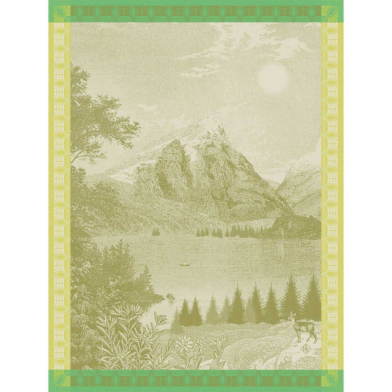 Le Jacquard Francais Altitude Green Tea Towel 24 x 31 Inch, MPN: 30969