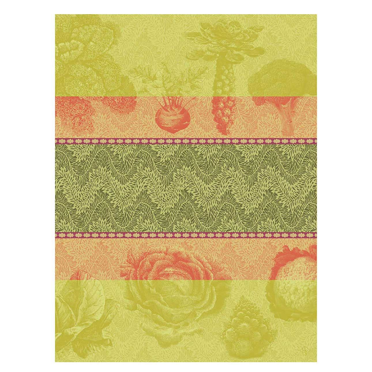 Le Jacquard Francais Jardin Des Choux Green Tea Towel 24 x 31 Inch, MPN: 31028