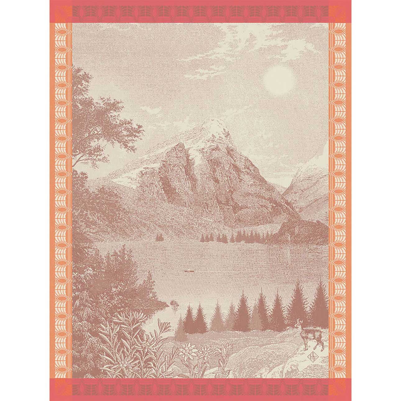 Le Jacquard Francais Altitude Pink Tea Towel 24 x 31 Inch, MPN: 30970