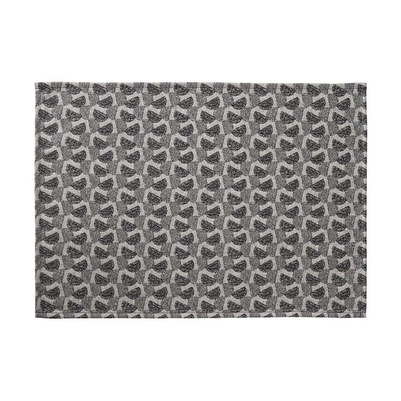 Le Jacquard Francais Empreintes Pois Enduit Black Coated Placemat 20 x 14 Inch, MPN: 31246