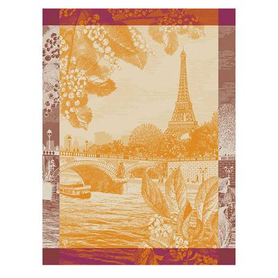 Le Jacquard Francais Paris Sur Seine Orange Tea Towel 24 x 31 Inch, MPN: 30964