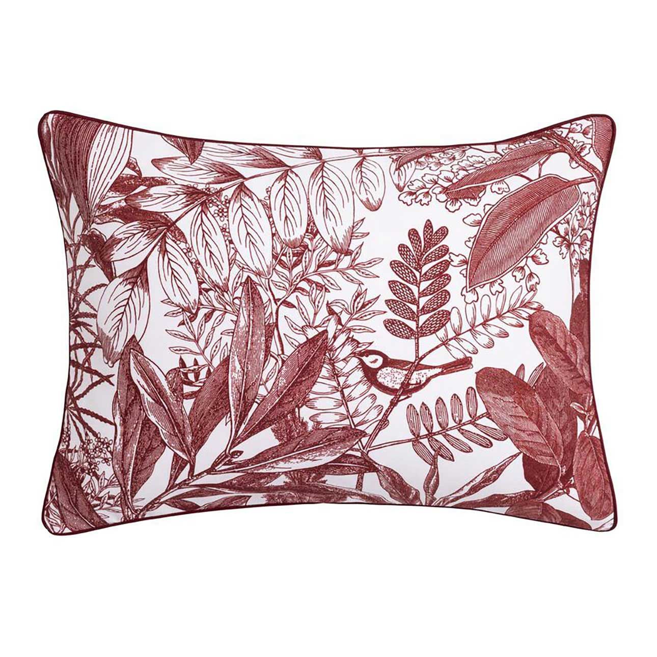 Le Jacquard Francais Feuilles En Scene Red Shams 21 x 26 Inch STANDARD, MPN: 31183