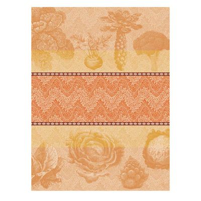 Le Jacquard Francais Jardin Des Choux Orange Tea Towel 24 x 31 Inch, MPN: 31029