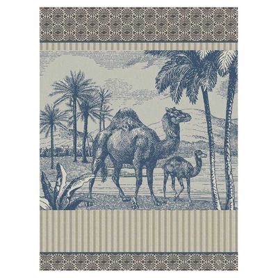 Le Jacquard Francais Dune Dromadaire Blue Tea Towel 24 x 31 Inch, MPN: 31493