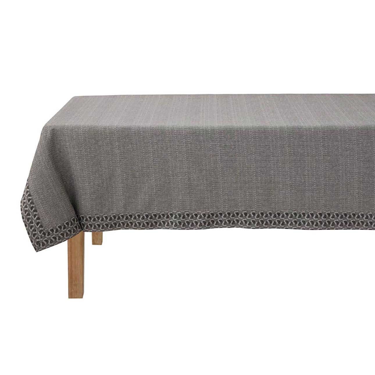 Le Jacquard Francais Empreintes Black Tablecloth 59 x 86 Inch, MPN: 31236