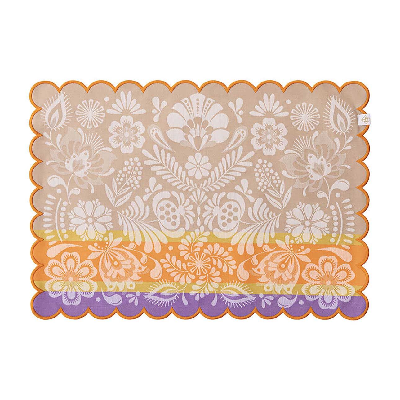 Le Jacquard Francais Alegria Yellow Coated Placemat 20 x 14 Inch, MPN: 31467