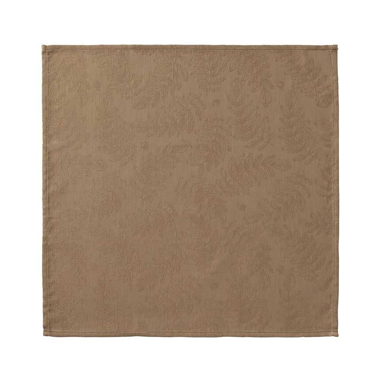 Le Jacquard Francais Vegetal Mood Brown Napkin 20 x 20 Inch, MPN: 30939