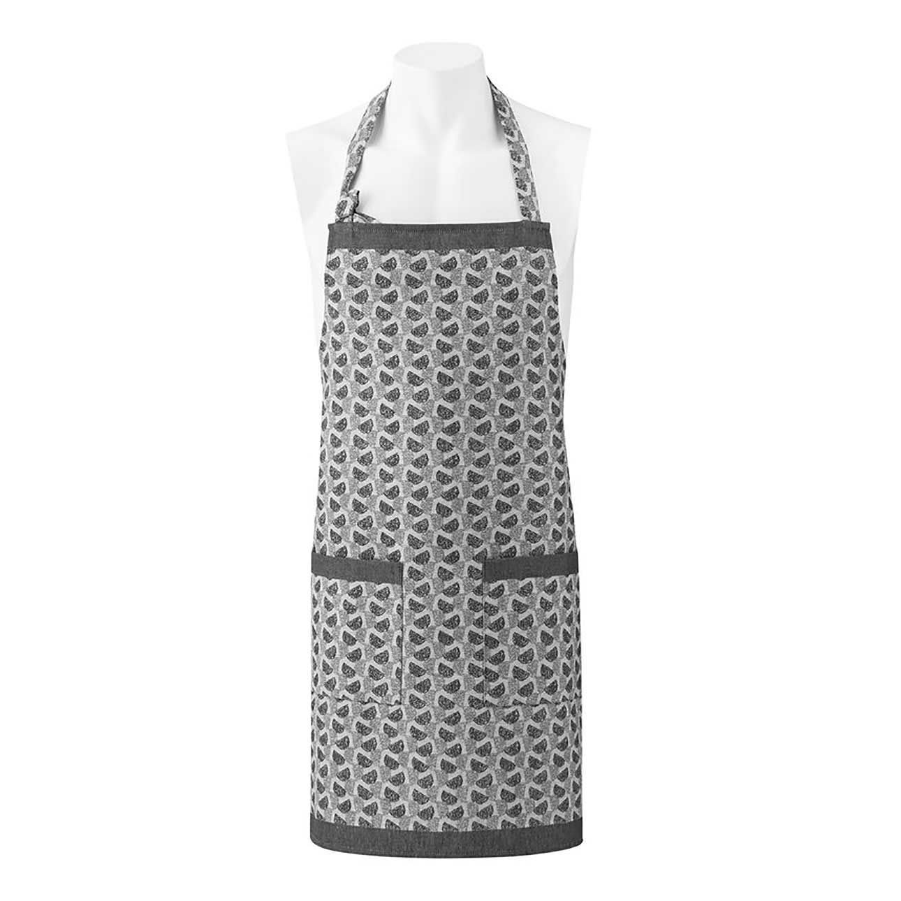 Le Jacquard Francais Empreintes Black Apron 31 x 38 Inch, MPN: 31254