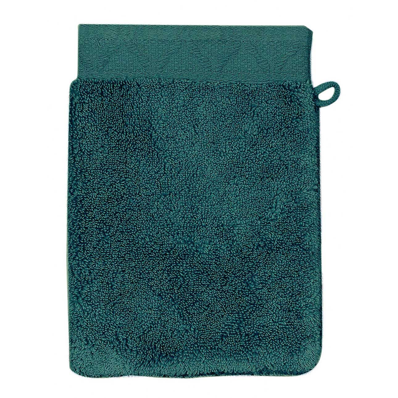 Le Jacquard Francais Caresse Dark Green Wash Mitt 6 x 7 Inch, MPN: 31264