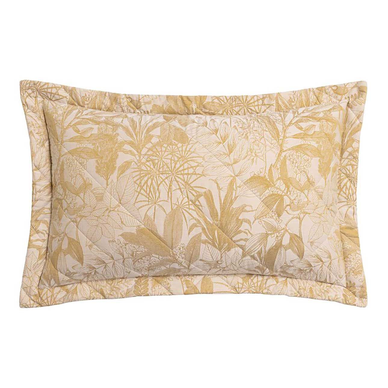 Le Jacquard Francais Bois Dormant Beige Quilted Pillowcase 16 x 31 Inch, MPN: 31328