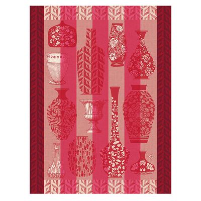 Le Jacquard Francais Poteries Pink Tea Towel 24 x 31 Inch, MPN: 30956