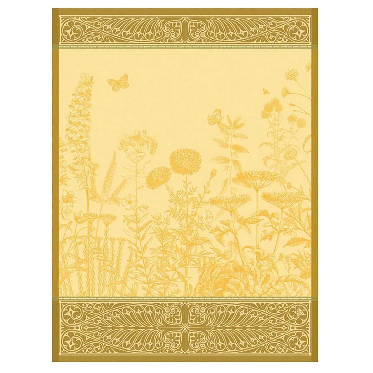 Le Jacquard Francais Blooming Yellow Tea Towel 24 x 31 Inch, MPN: 31389