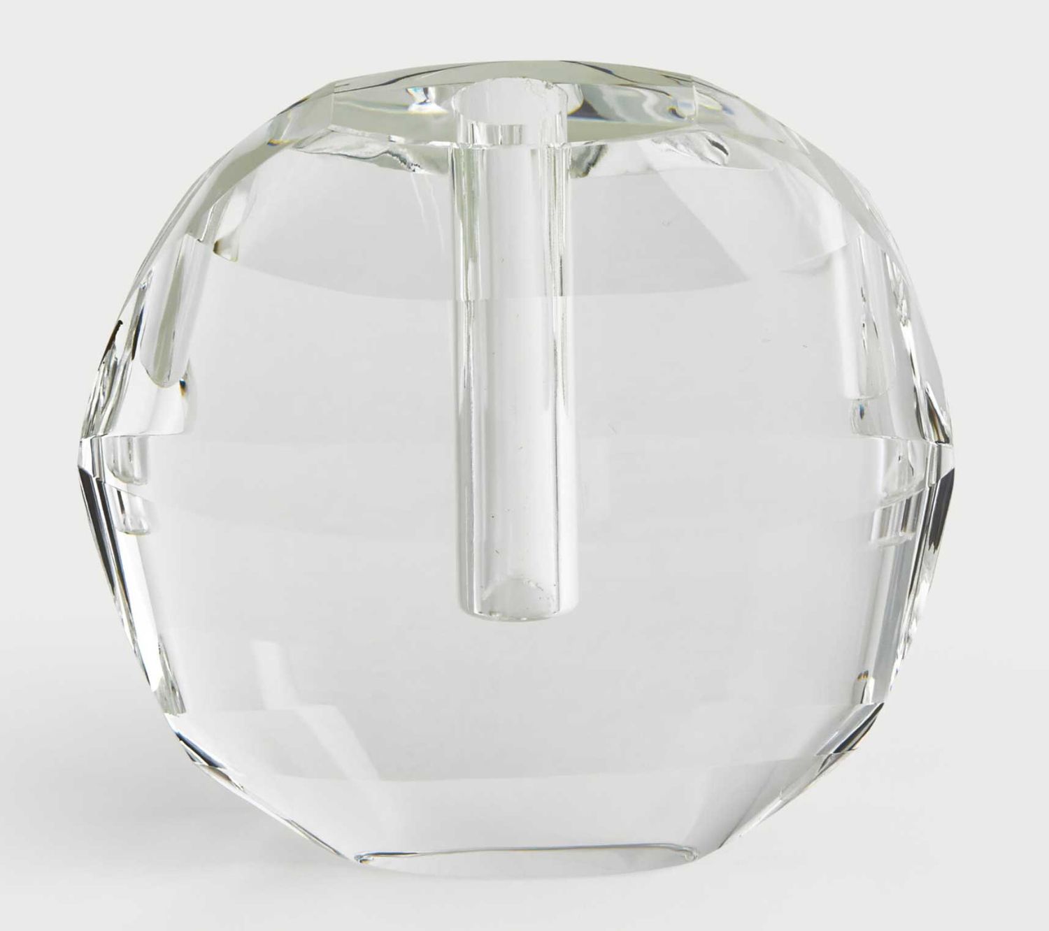 Tizo Designs Crystal Glass Round Optic Vase Small PH460VAS