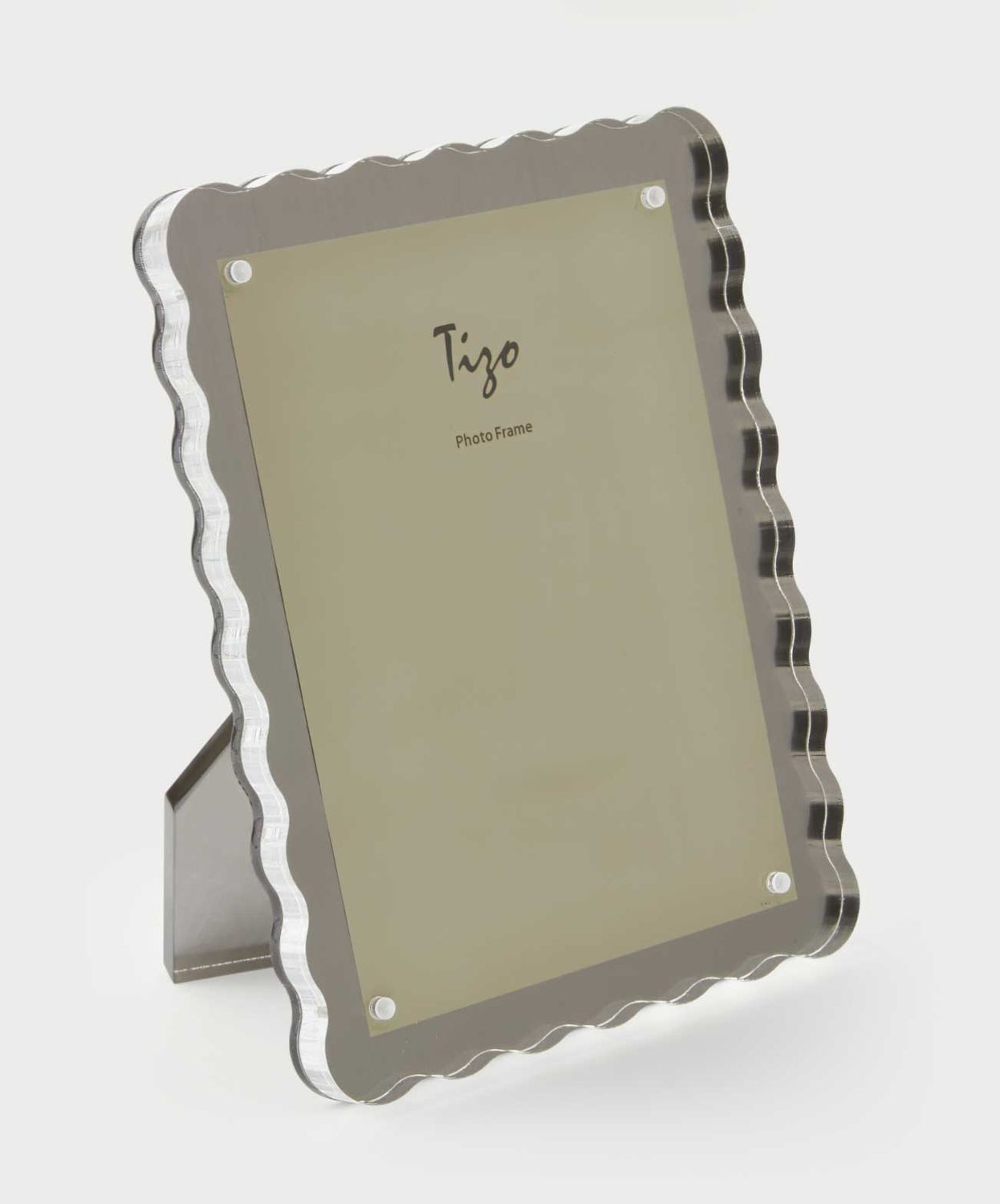 Tizo Designs Lucite Picture Frame Wave Design Silver 8 x 10 Inch HA169S80B