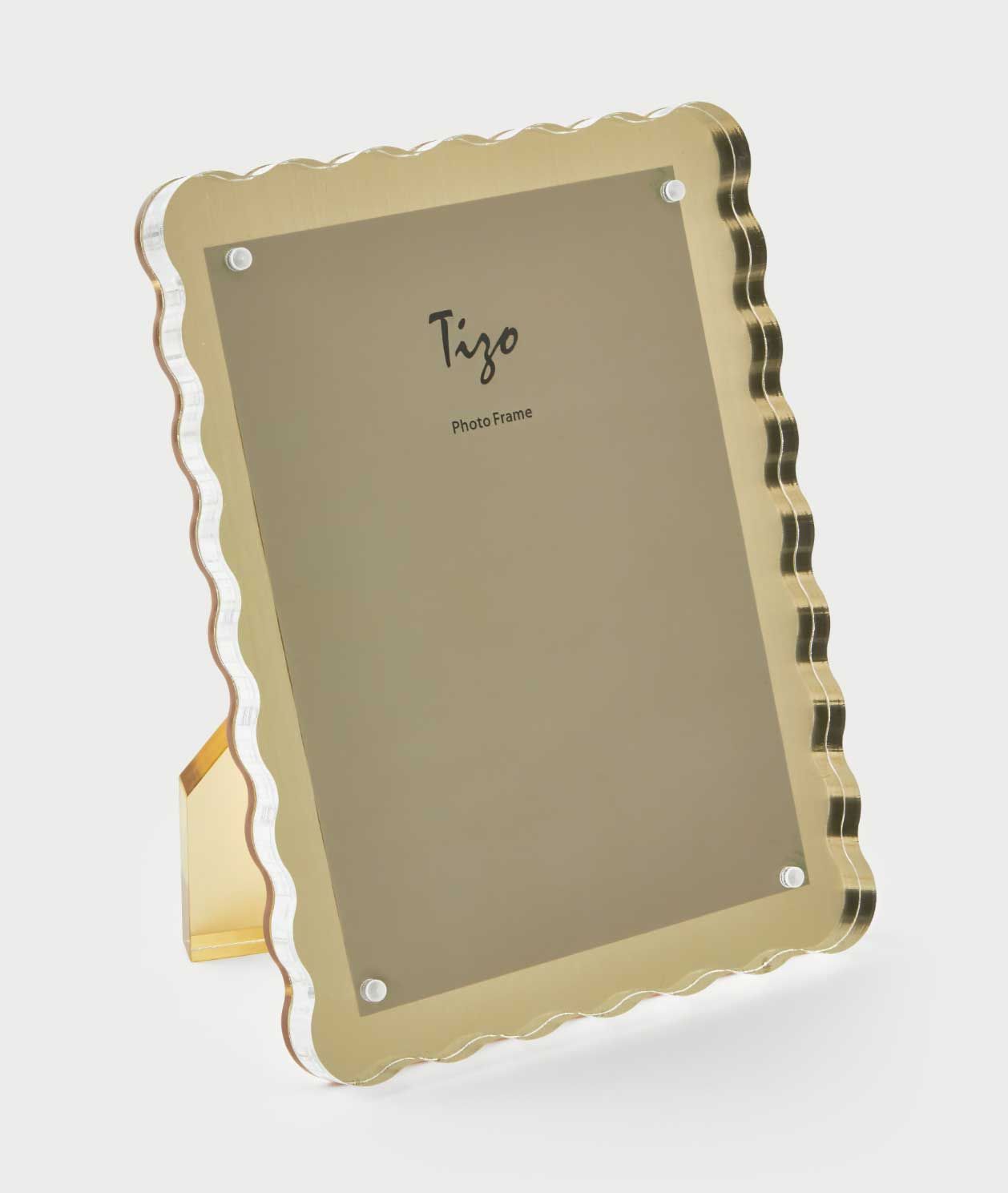 Tizo Designs Lucite Picture Frame Wave Design Gold 8 x 10 Inch HA169G80B