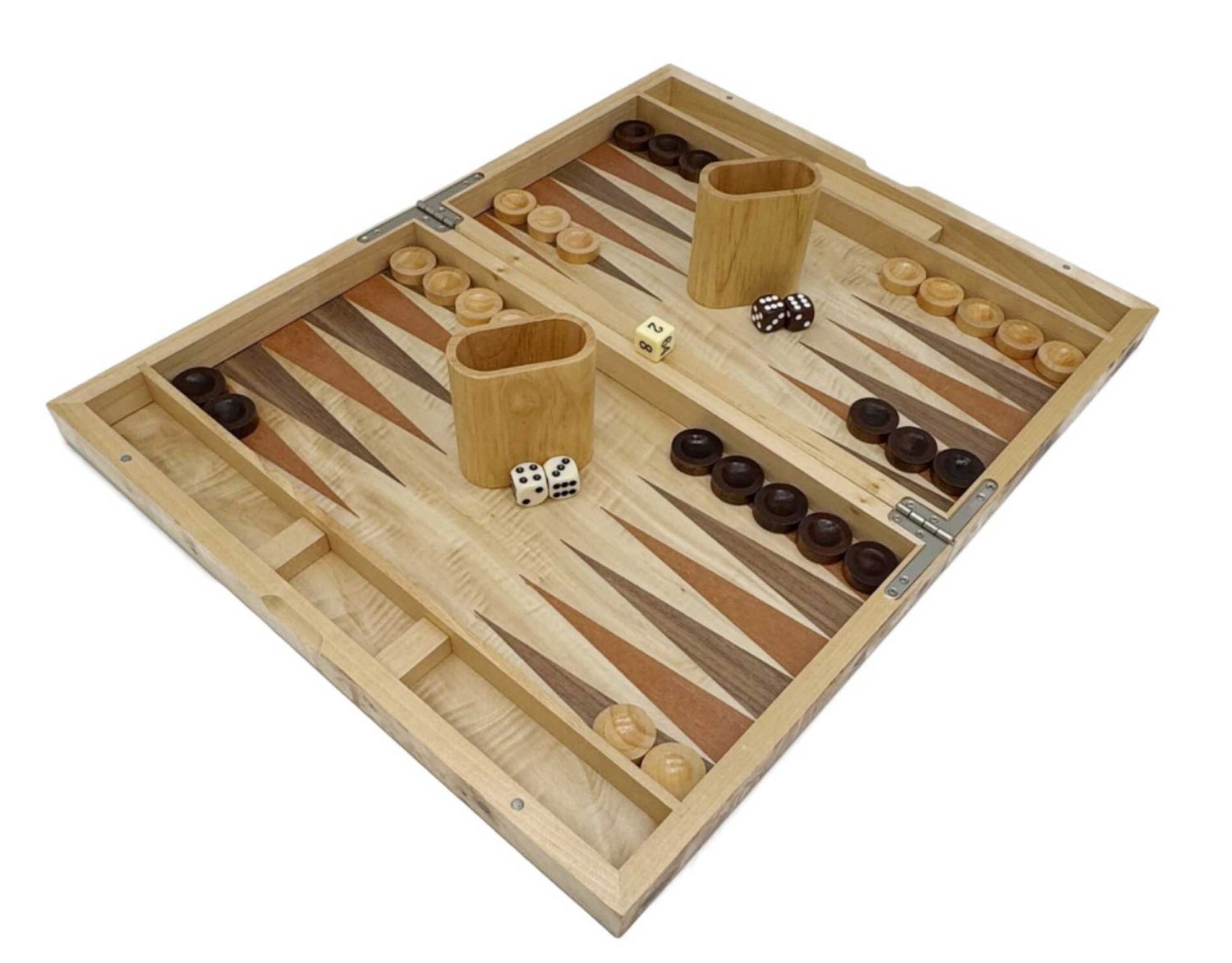 Tizo Designs Backgammon 15 Inch Natrual Burl Tan SG1489NABG