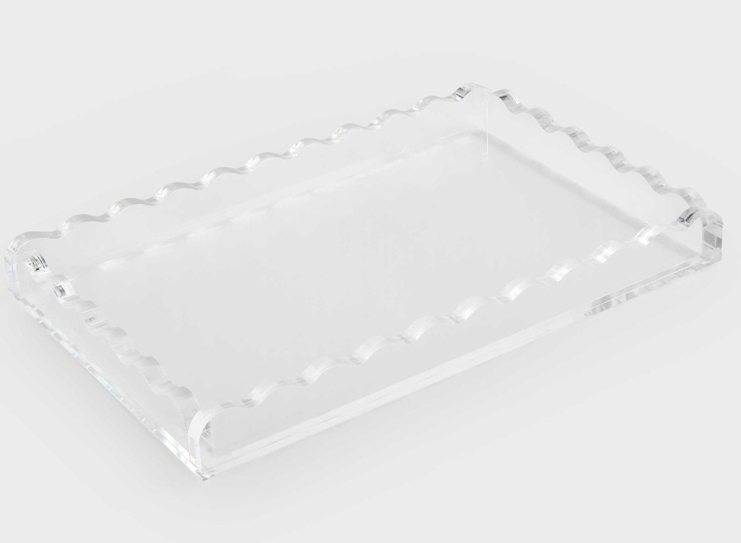 Tizo Designs Lucite Tray Clear Wave Design 12 x 8 Inch HA185CLTY