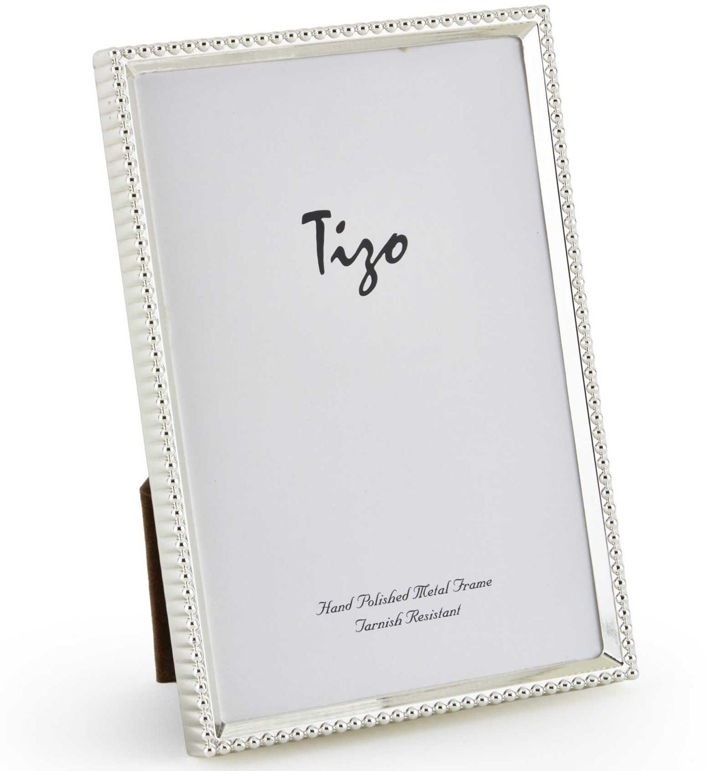 Tizo Designs Silverplate Beaded Picture Frame Beaded 4 x 6 Inch 3642SIL46