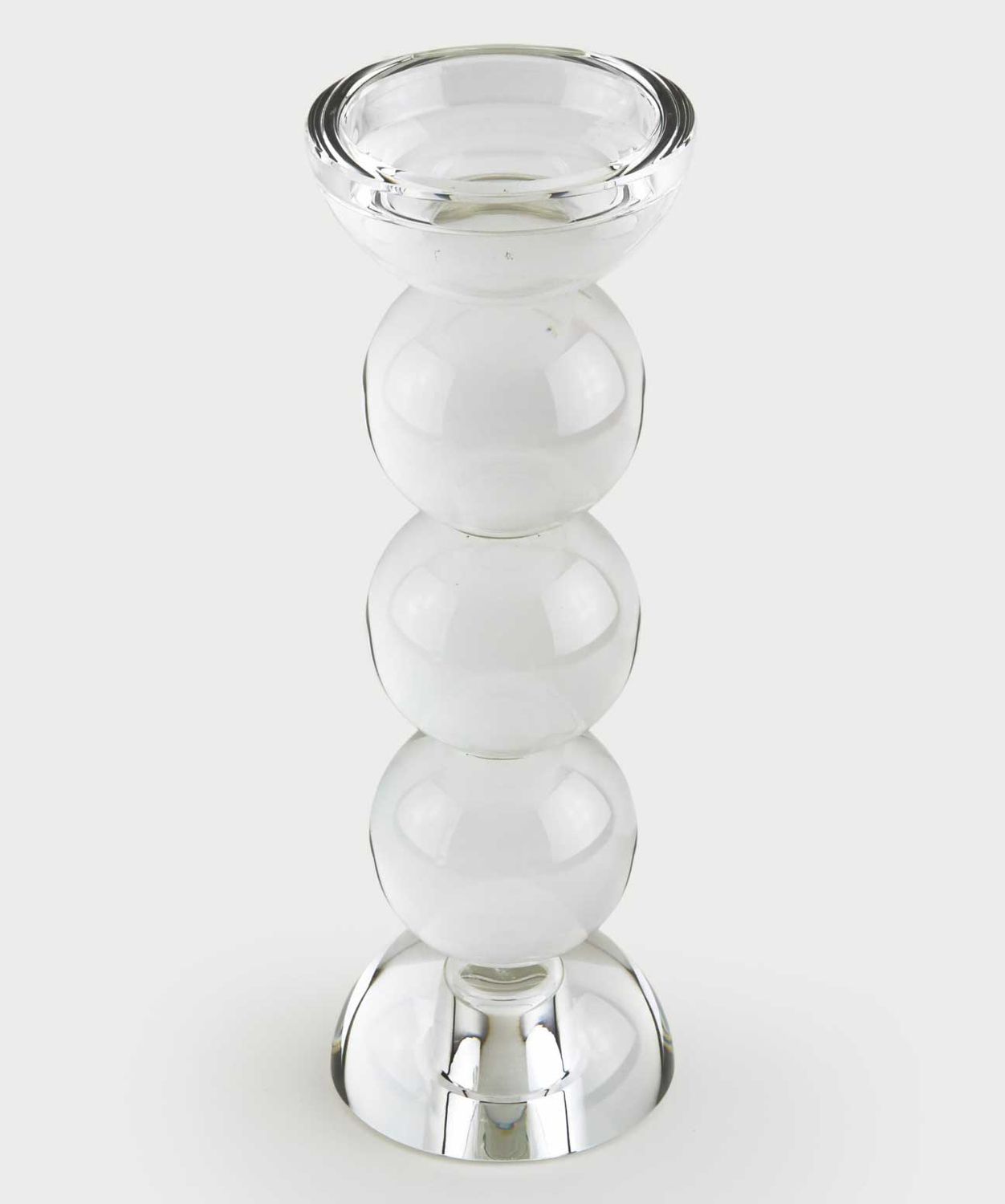 Tizo Designs Crystal Glass Ball Candle Holder Clear Small XY911CLCS