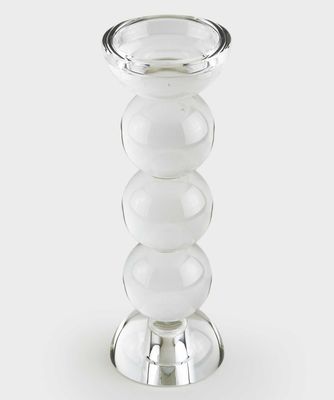 Tizo Designs Crystal Glass Ball Candle Holder Clear Small XY911CLCS