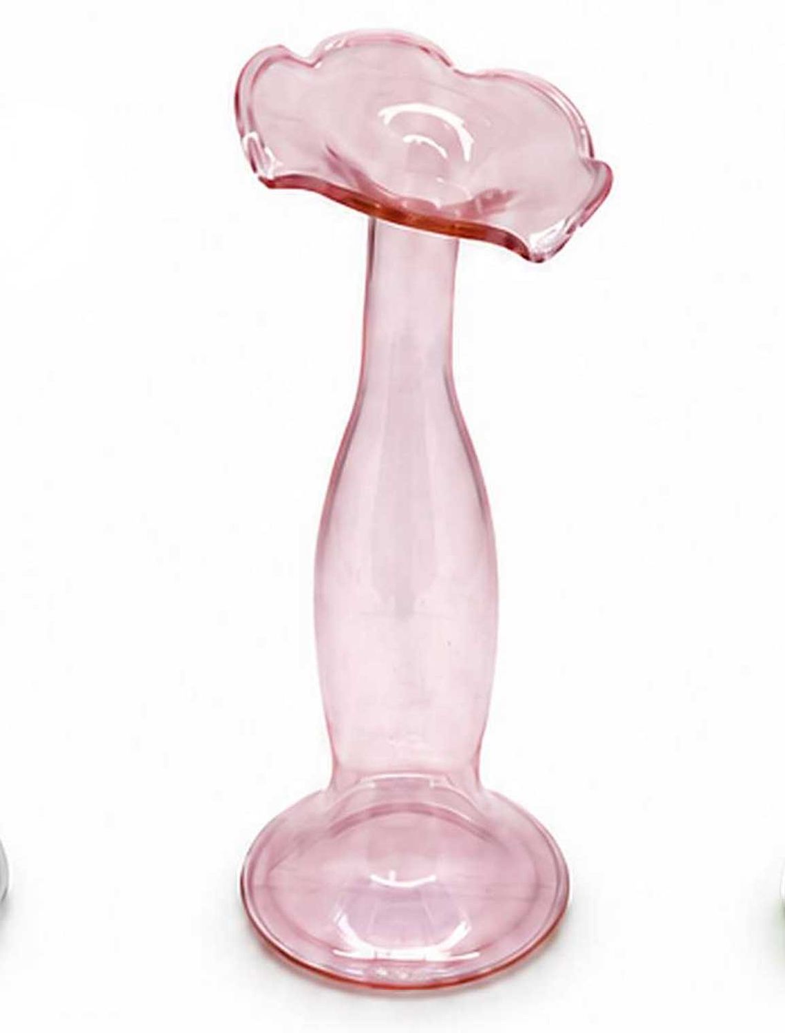 Tizo Glass Narrow Bud Vase Angeled Neck Pink 6 Inch BQ306PKVS