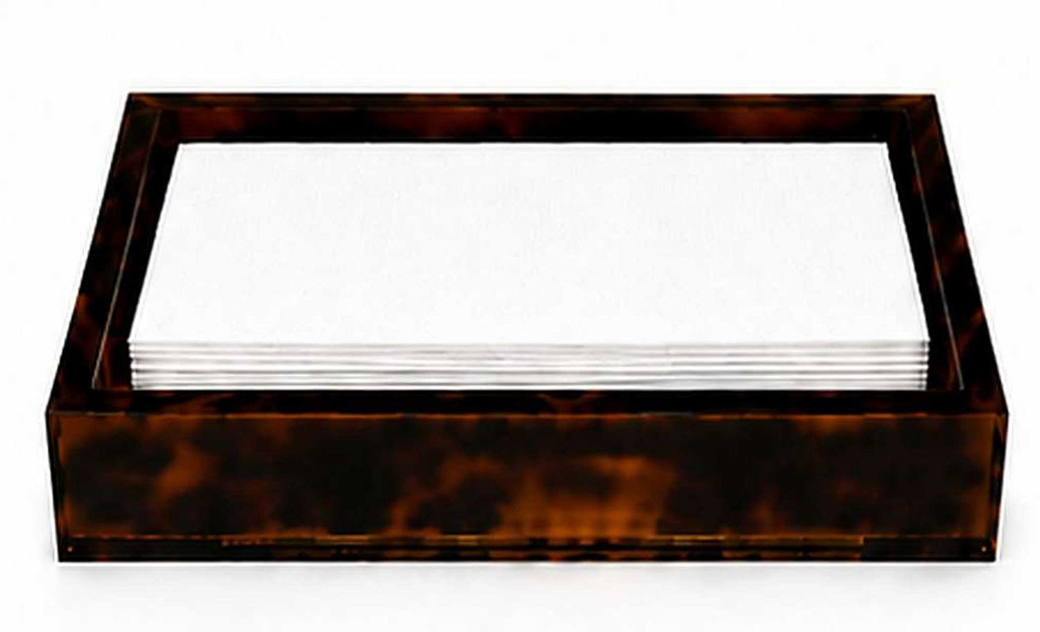 Tizo Lucite Tortoise Shell Guest Towel Holder 9 x 5.5 Inch HS353TSNP