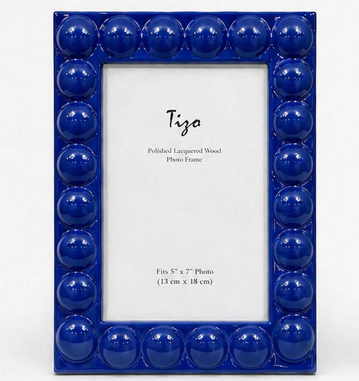 Tizo Lacquer Wood Picture Frame Navy Blue 4 x 6 Inch EL188BL46