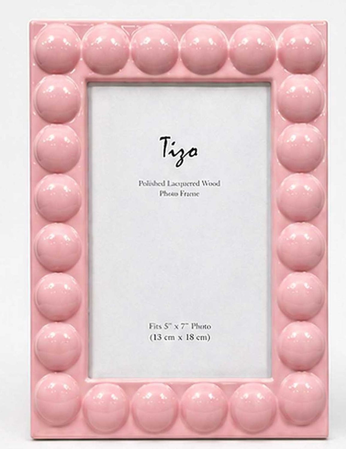Tizo Lacquer Wood Picture Frame Pink 5 x 7 Inch EL188PK57