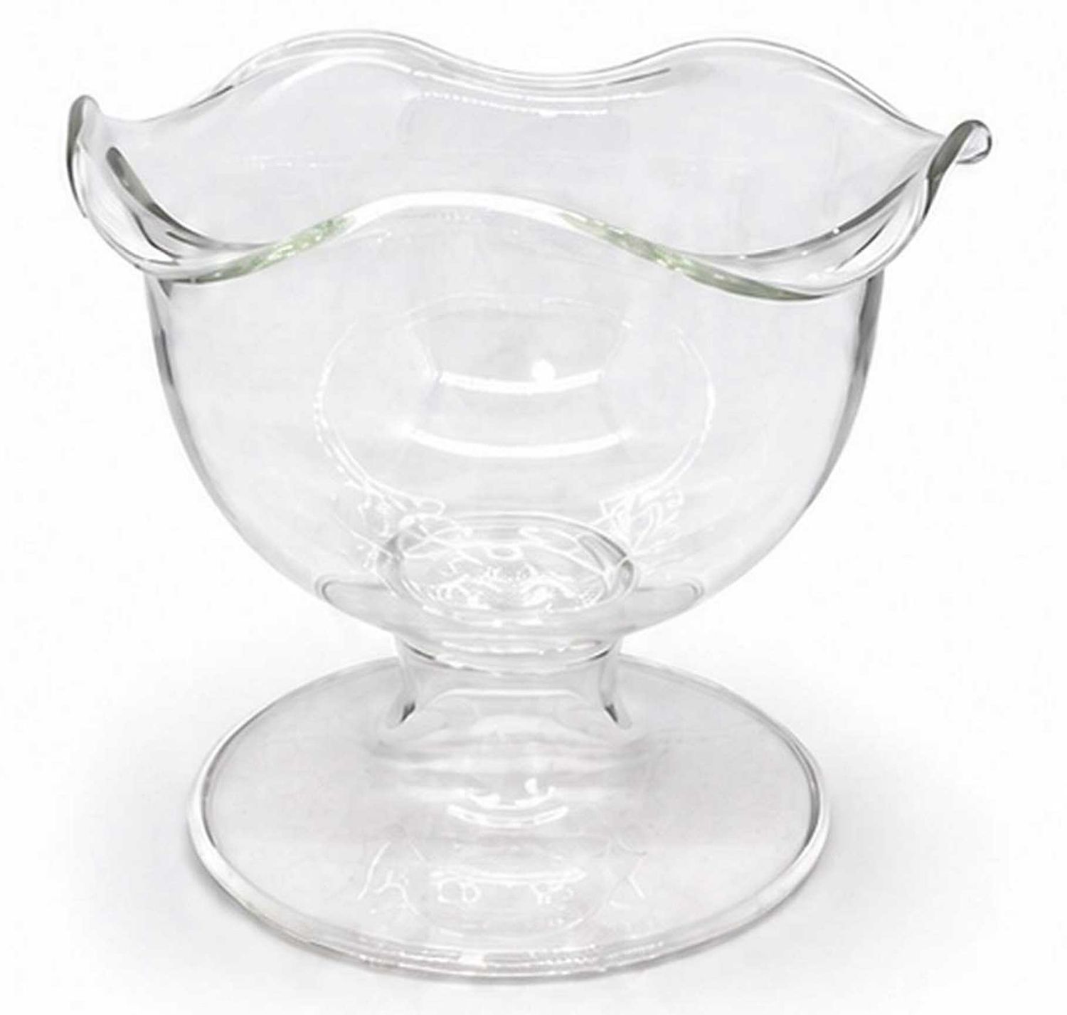 Tizo Glass Footed Bowl Clear 5.5 Inch Set of 2 BQ418CLBW