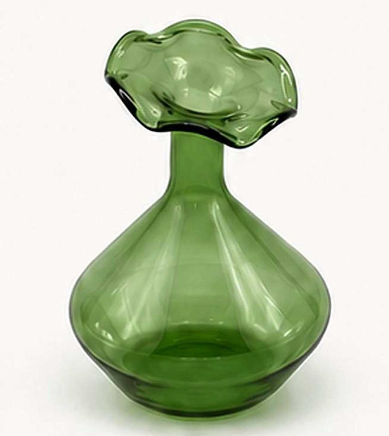 Tizo Glass Vase Angeled Neck Mini Green 4.5 Inch BQ190GNVS
