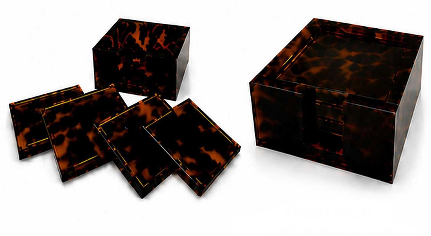 Tizo Lucite Tortoise Shell Coaster Tortoise Shell Holder HS347TSCO