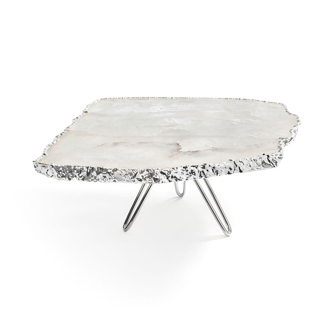 Anna New York Torta Cake Stand Crystal and Silver TOR-CKLG-22S, 810345029778