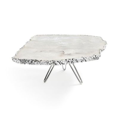Anna New York Torta Cake Stand Crystal and Silver TOR-CKLG-22S, 810345029778