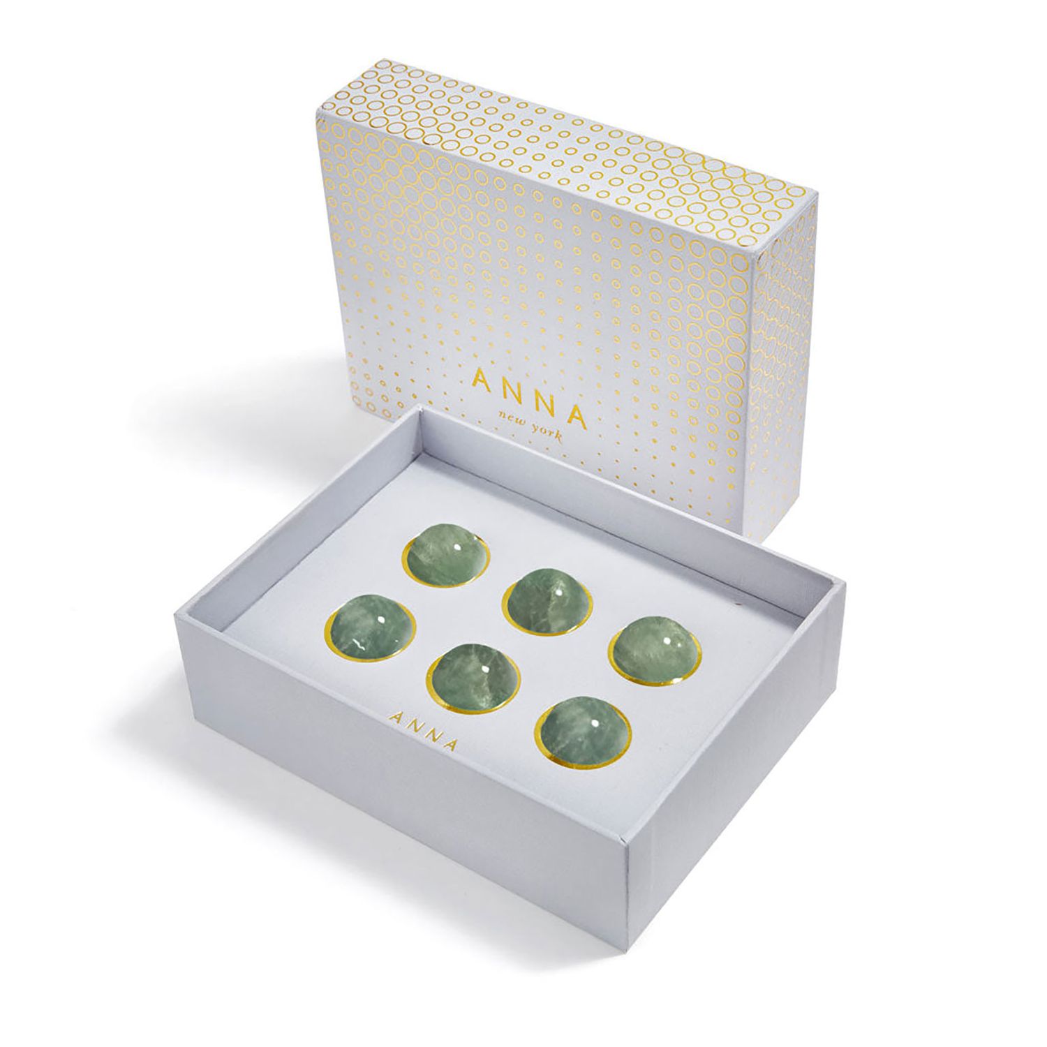 Anna New York Vida Wine Gems Jade Ser of 6 WG-003, 850058256443