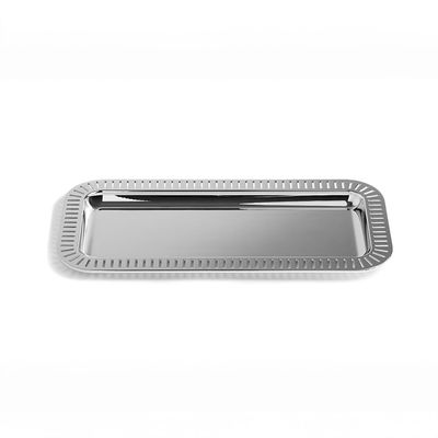 Anna New York Striations Serving Tray Small Rectangular Silver STR-RETS-15T, 850058256153