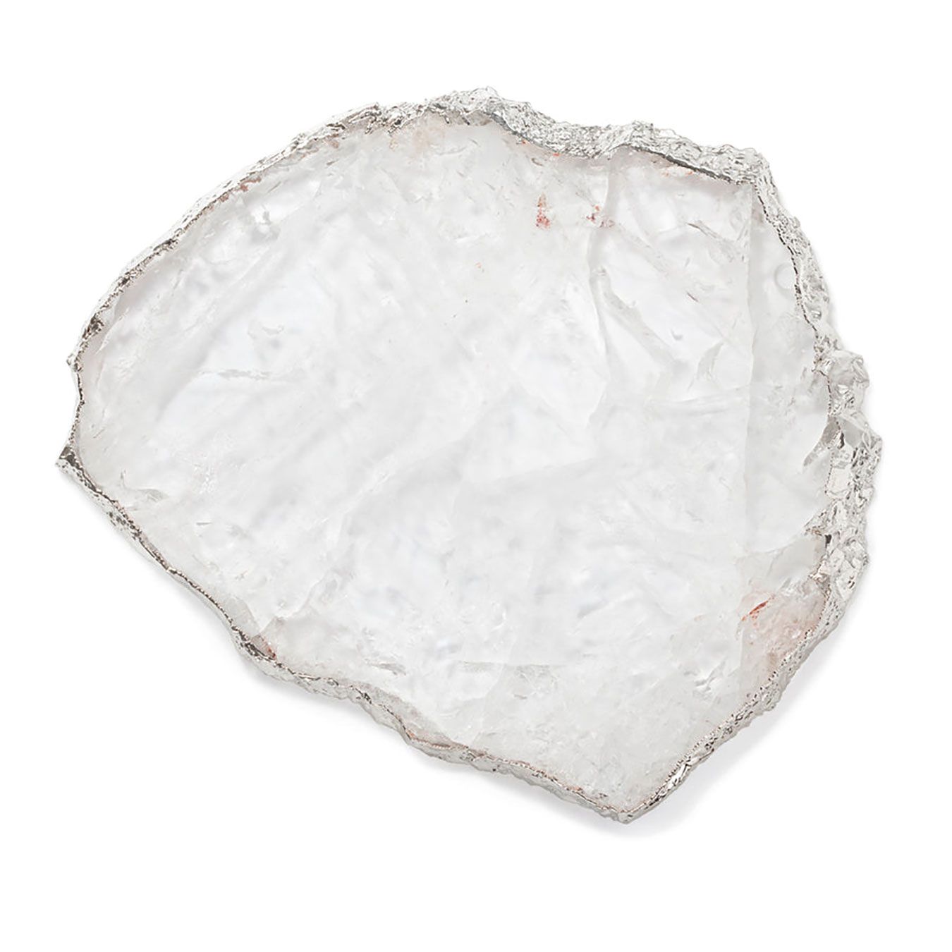 Anna New York Kiva Platter Crystal and Silver KI-001, 810345020195