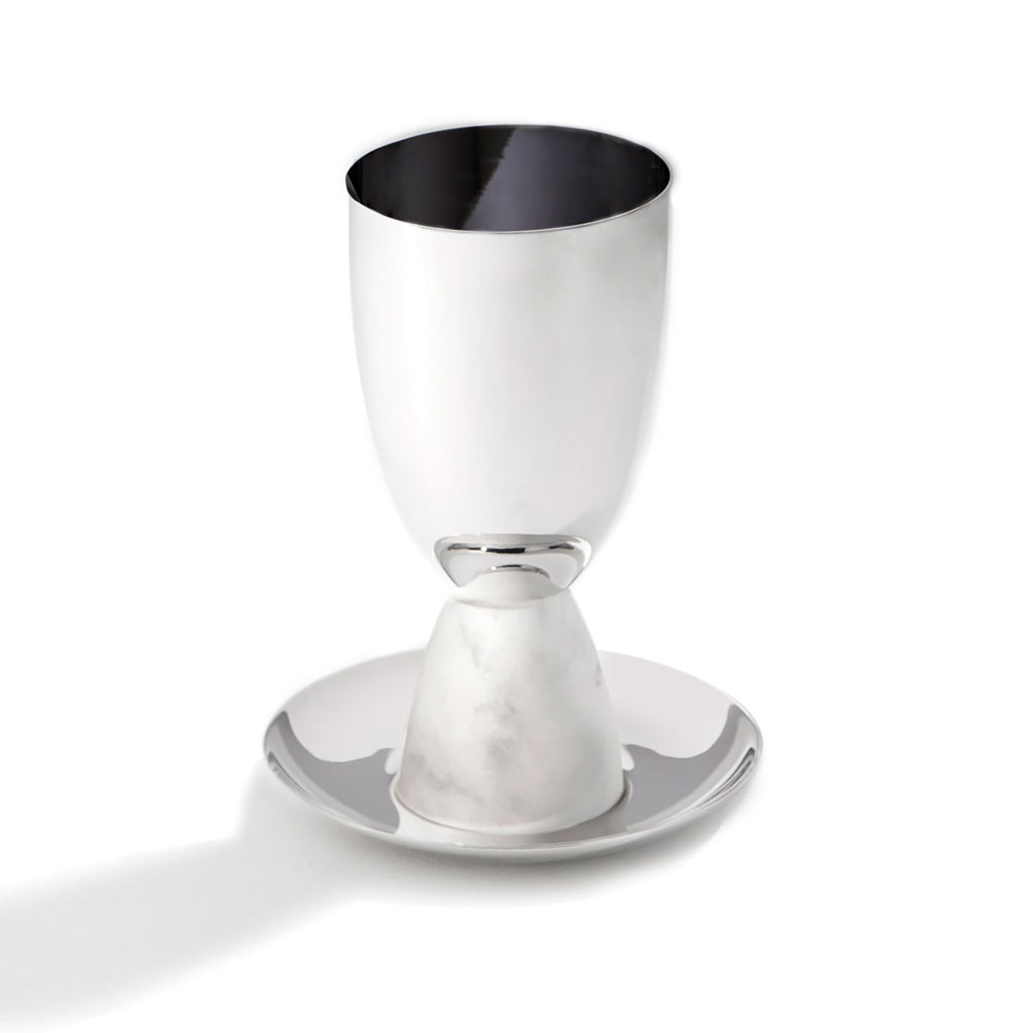 Anna New York Coluna Kiddush Cup Marble and Silver JUD-KCOS-37T, 850013927579