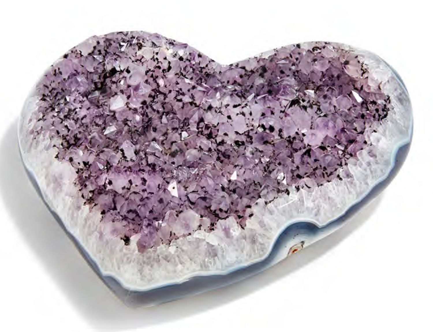 Anna New York Cuore Heart Large Amethyst Druze CUO-HELG-82X, 810345023264