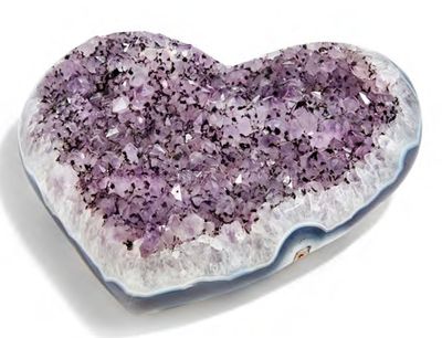 Anna New York Cuore Heart Large Amethyst Druze CUO-HELG-82X, 810345023264