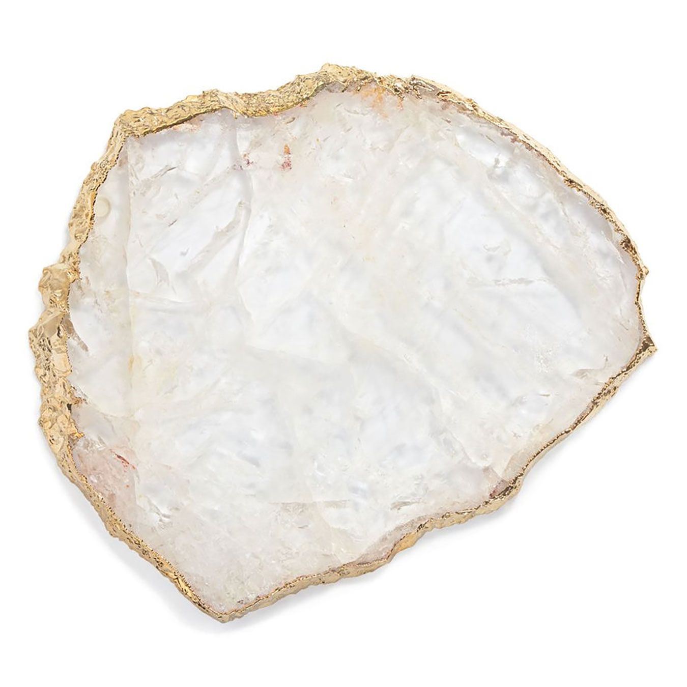 Anna New York Kiva Platter Crystal and Gold KI-006, 810345020225