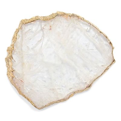 Anna New York Kiva Platter Crystal and Gold KI-006, 810345020225
