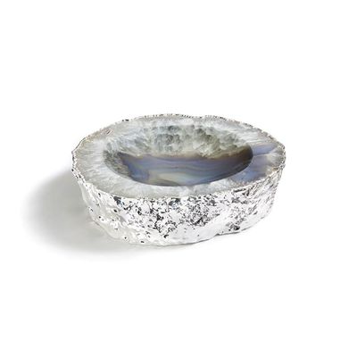 Anna New York Cascita Bowl Agate and Silver CAS-BOSM-21S, 810345028009
