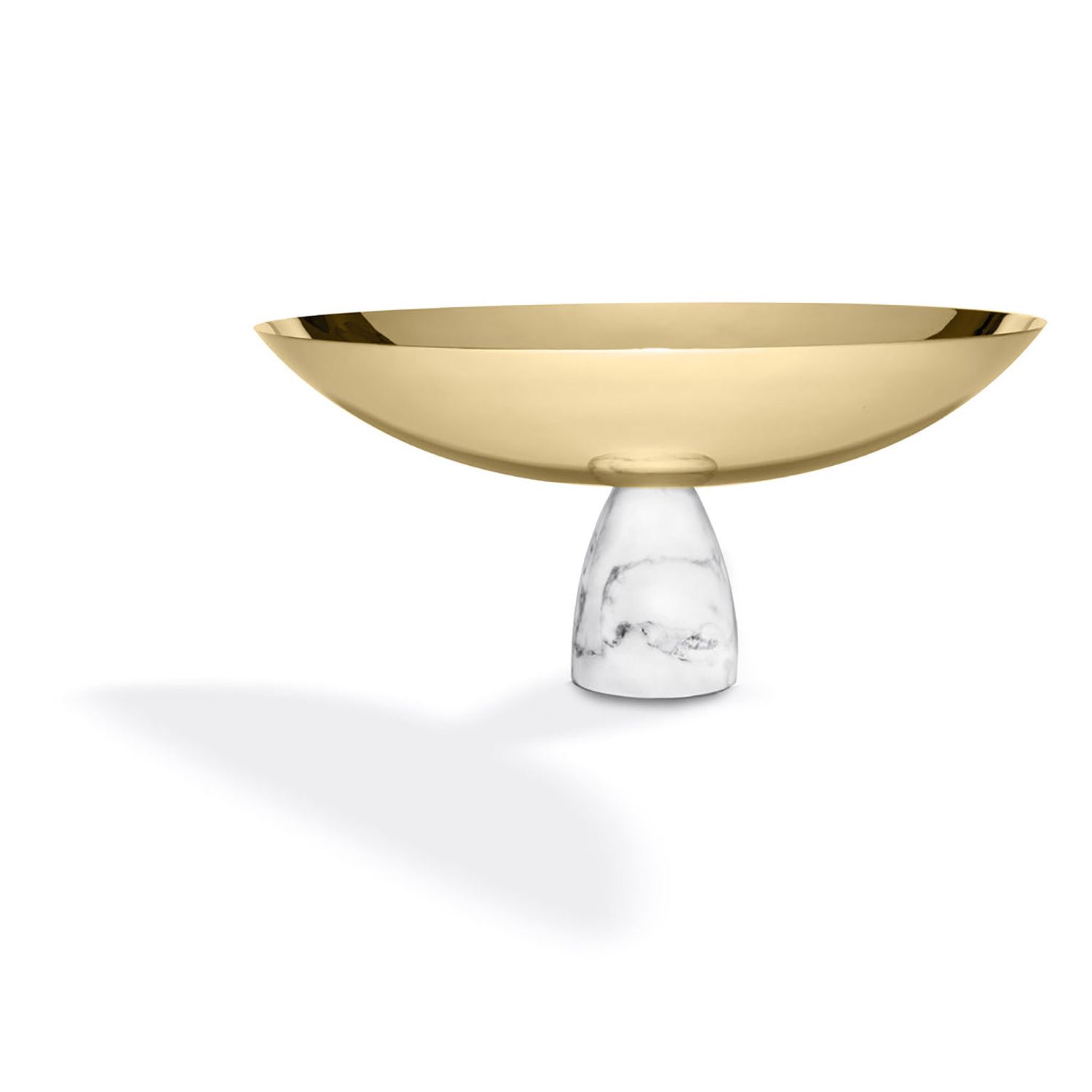 Anna New York Coluna Fruit Bowl Marble and Gold COL-FBOS-37B, 858027008666