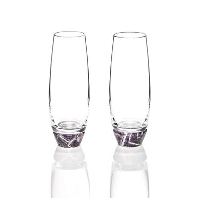 Anna New York Elevo Champagne Glasses Amethyst Set of 2 ELE-CGS2-84L, 858027008604
