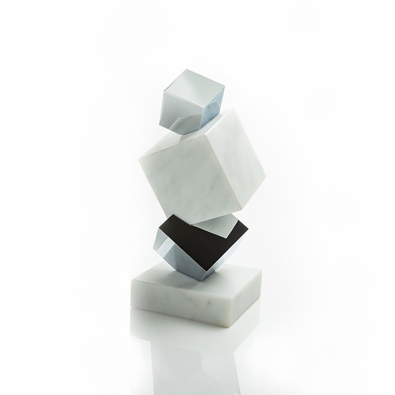 Anna New York Torre Objet Marble and Silver TOR-OBOS-37S, 850058256023
