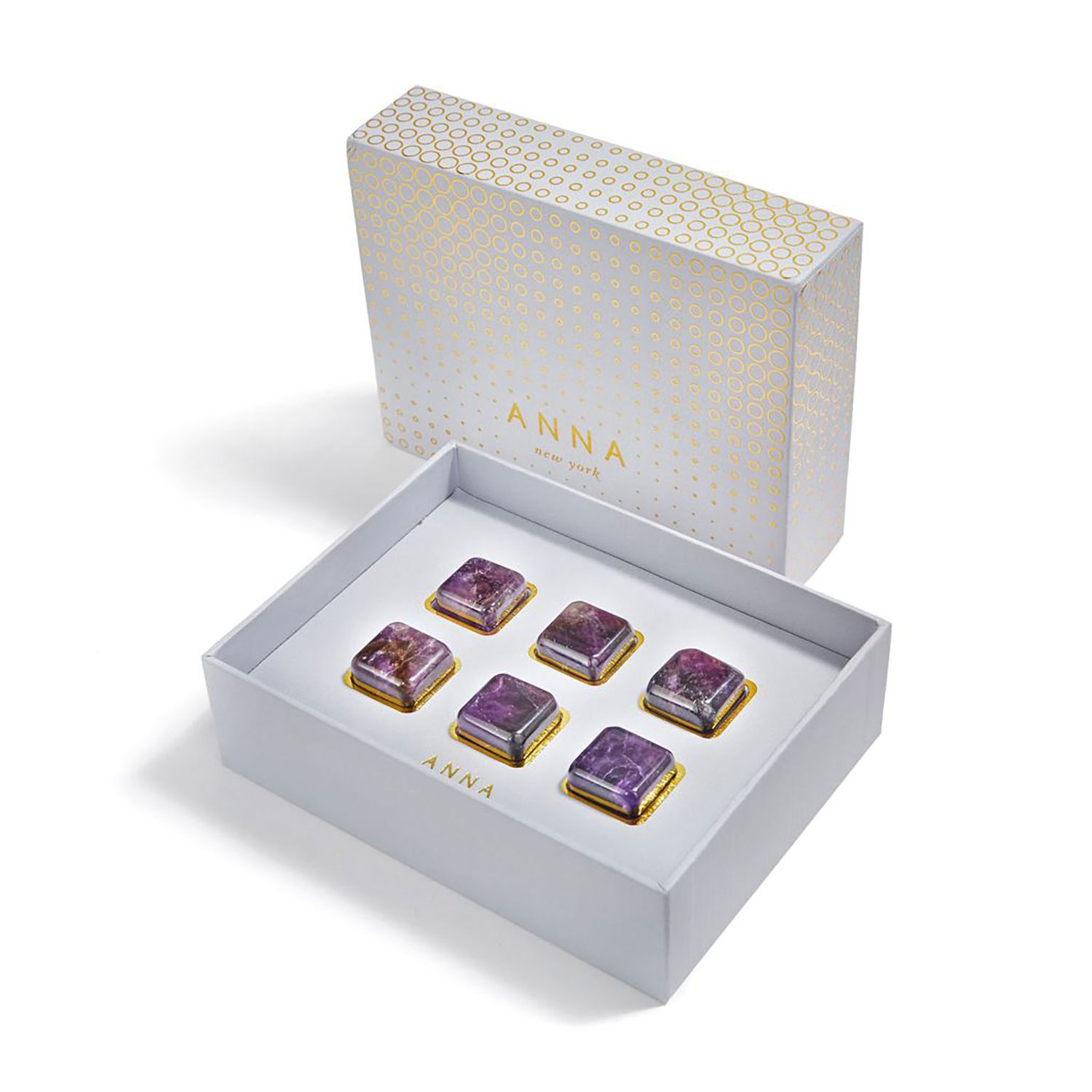 Anna New York Vida Whisky Gems Amethyst Ser of 6 WG-006, 810345027712