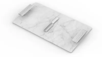 Anna New York Striations Cheeseboard and Knife Set STR-CBMD-37T