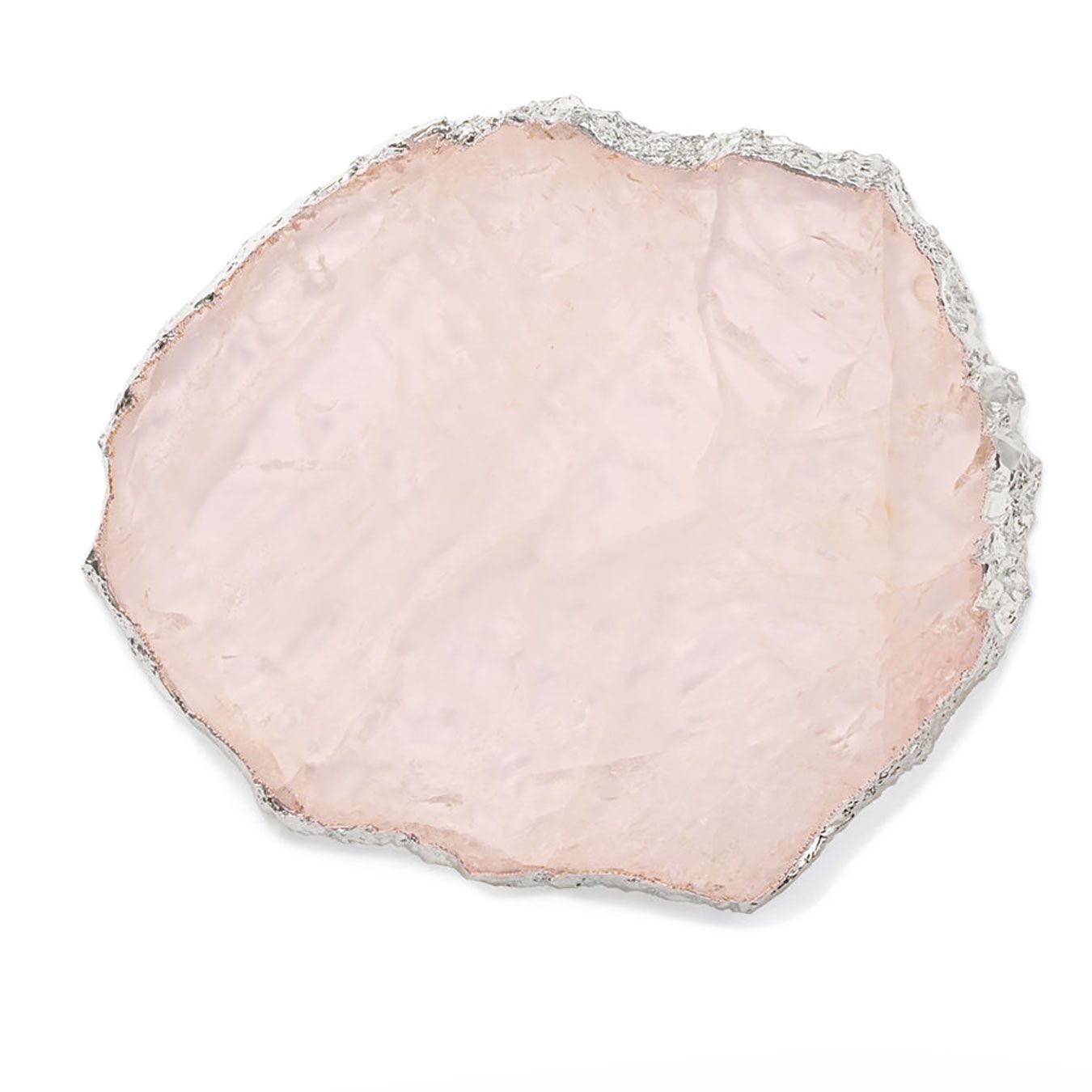 Anna New York Kiva Platter Rose Quartz and Silver KI-002, 810345020201