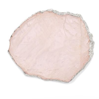 Anna New York Kiva Platter Rose Quartz and Silver KI-002, 810345020201
