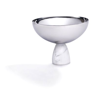 Anna New York Coluna Nut Bowl Marble and Silver COL-NBOS-37N, 858027008680
